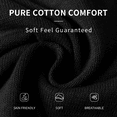 thumbnail image 6 of QUALFORT Women's 100% Cotton Lightweight Button-Front Cardigan Sweater, V-Neck Long Sleeve Knit,Black L, 6 of 8