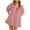 Red, variant on Lenpel Rompers for Women Summer Striped Lantern Half Sleeve V Neck Tie Front Oversized Jumpsuits Casual Loose Overall Shorts
