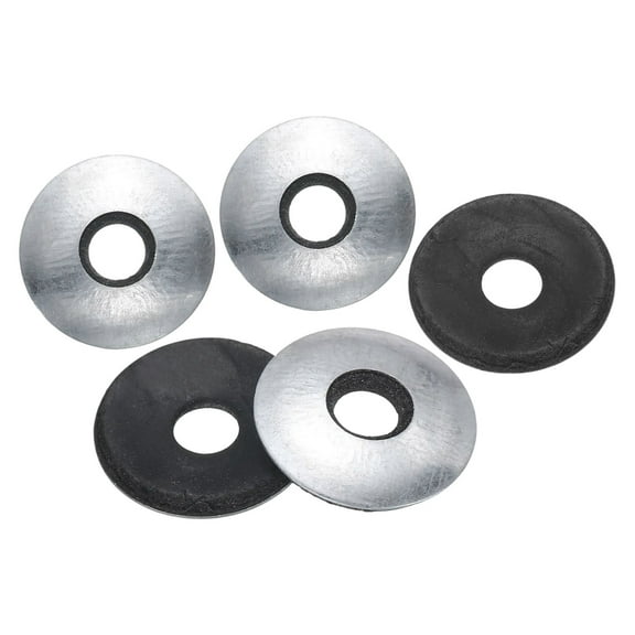 60Pack 1/4" x 3/4" Sealing Washers, 304 Stainless Steel Zinc-Plated EPDM Bonded Neoprene Rubber Washers for Screws Bolts, Silver&Black