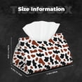 thumbnail image 6 of Goofa Brown Black Cow Pattern Triangle Square Tissue Box Cover, Modern PVC Leathe Facial Paper Holder,Decorative Holder/Organizer for Bathroom Vanity Countertop, 6 of 9
