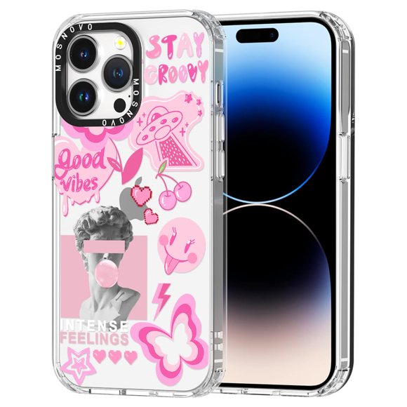 Funda de teléfono MOSNOVO para iPhone 14 Pro Max Buffertech Pink