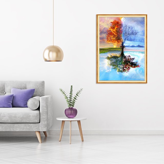 Cuadros Decorativos 5D bricolaje completo taladro diamante pintura árbol Cruz puntada bordado mosaico Kit Ndcxsfigh Nuevos Originales