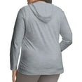 thumbnail image 2 of Just My Size Womens Slub-Cotton Full-Zip Hoodie, 2X, Dada Grey Heather, 2 of 3
