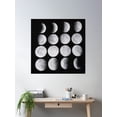 thumbnail image 2 of Moon Phases Poster Wall Art, Modern Wall Decor, 30x30 UNFRAMED, 2 of 3