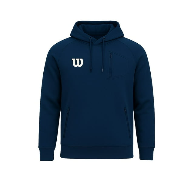 Sudadera Deportiva Wilson con Gorro para Hombre Color Azul Marino Talla CH