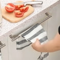thumbnail image 5 of Oleegame 2PC Spoon And Lid Rest Stainless Steel Single Pole Towel Rack Kitchen Non Punched Towel Hanging Rod Cabinet Door Back Rag Hanging Rack Silver, 5 of 5