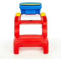Step2 Write Desk With Integrated Seat Red With Shelf And