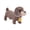 Light Brown, variant on Electric Dachshund Plush Toy, 9.8in Walking Dog with Barking and Tail Wagging, Interactive Battery Operated Puppy, Realistic Canine Stuffed Animal,Not Include Battery, Brown