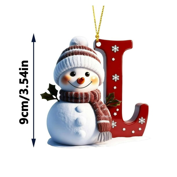 Adornos navideños personalizados con letras 2025 | Colgante acrílico para decorar el árbol | Adornos navideños personalizables para la decoración del hogar