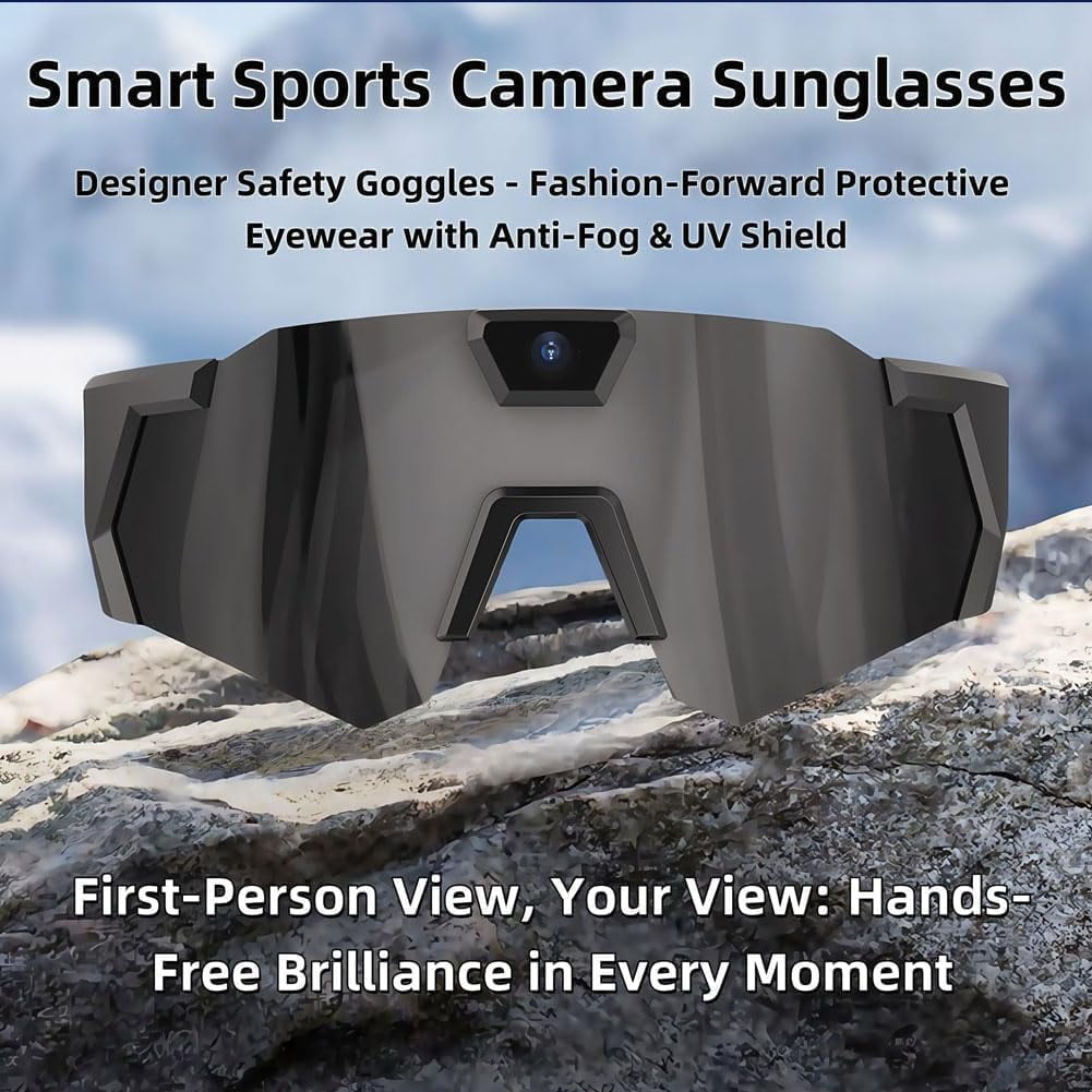 Baseball Glasses with Camera, Baseball Sunglasses with Camera, 4K Video Cameras Glasses, That Record Video And Audio, Smart Recording Sunglasses for Men and Women