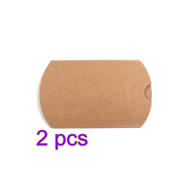 100pcs Kraft Paper Pillow Wedding Party Favor Boxes Candy Cake Sweet Bags