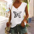 thumbnail image 2 of Camiseta sin mangas con cuello en V y estampado informal a la moda para mujer Pompotops lopia998078, 2 of 5