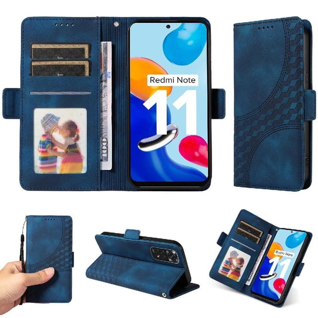 Funda GANGXUN para Xiaomi Redmi Note 11s 4G con diseño acolchado elegante, cuero PU, protección total y ajuste preciso