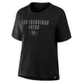 thumbnail image 4 of Women's Fanatics Black San Francisco 49ers Blackout Kneel Down Legacy T-Shirt, 4 of 5