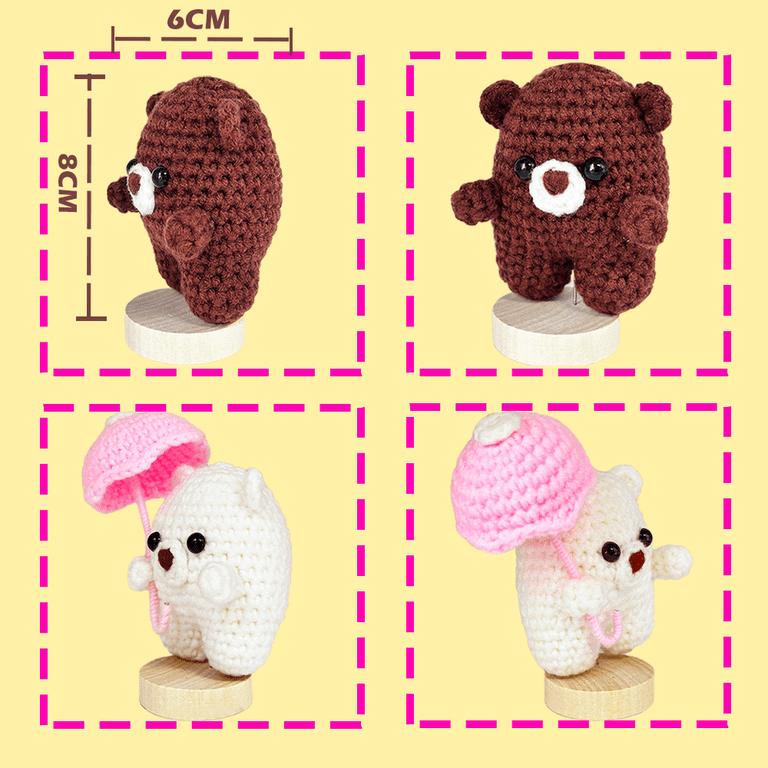 TENET Beginner Crochet Kit for Valentine's Day DIY Gift with Easy-to-Follow  Video Tutorials,Loving Heart Hugs Crochet Kit for Beginners Knitting Kit