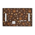 thumbnail image 2 of Whosucclay Paw Print Brown Thickened Cover Blanket Towel Accessories With 4 Storage Pockets for Club Car EZGO Yamaha Icon, Elastic Golf Cart Seat Protector, 2 of 7