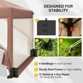 thumbnail image 4 of Summit Living 10x10ft Outdoor Pop up Canopy Tents with Netting Event Shelter for Outside Brown, 4 of 8