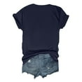 thumbnail image 2 of NAMTYQX Womens Graphic T Shirts mit Muster Looses Printed Crewneck Short Sleeve Plus Size Airoft Simple Light Graphic Tees for Women Navy Size 2XL, 2 of 3