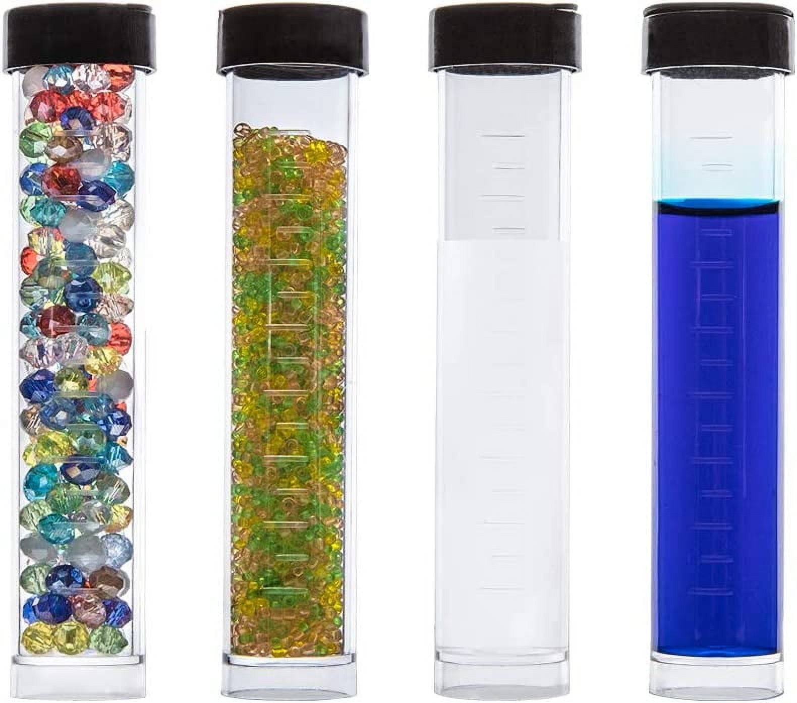 Plastic Bead Containers Seed Beads Containers Bottle Column Clear 106x21mm 30pcs/box