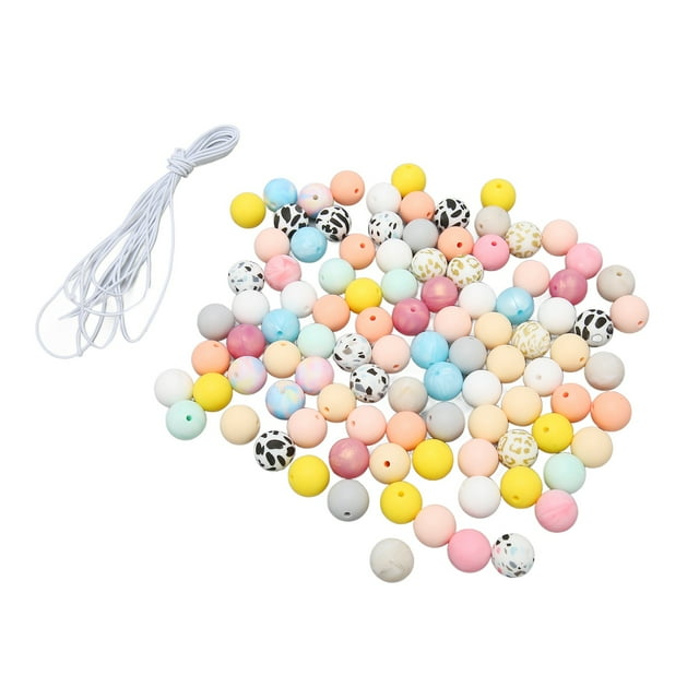 Silicone Beadsfor Keychain Making,100pcs Colorful Silicone Beads Silicone Beads Silicone Beads Top-Notch Performance
