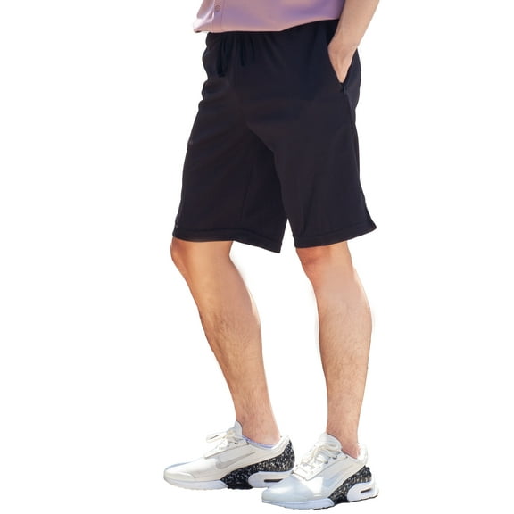 Mens Shorts with Zipper Pockets Quick Dry Travel Shorts (Small, Black)