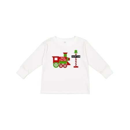 

Inktastic Christmas Santa Express Train to the North Pole Gift Toddler Boy or Toddler Girl Long Sleeve T-Shirt