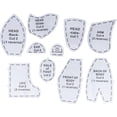 thumbnail image 1 of ZOUSSIQI 10 Pcs Memory Bear Sewing Patterns Template, Memory Bear Acrylic Template Ruler Set, Quilting Rulers and Templates, Memory Bear Patterns for Sewing Patterns for Beginners (S CA919-44737, 1 of 9