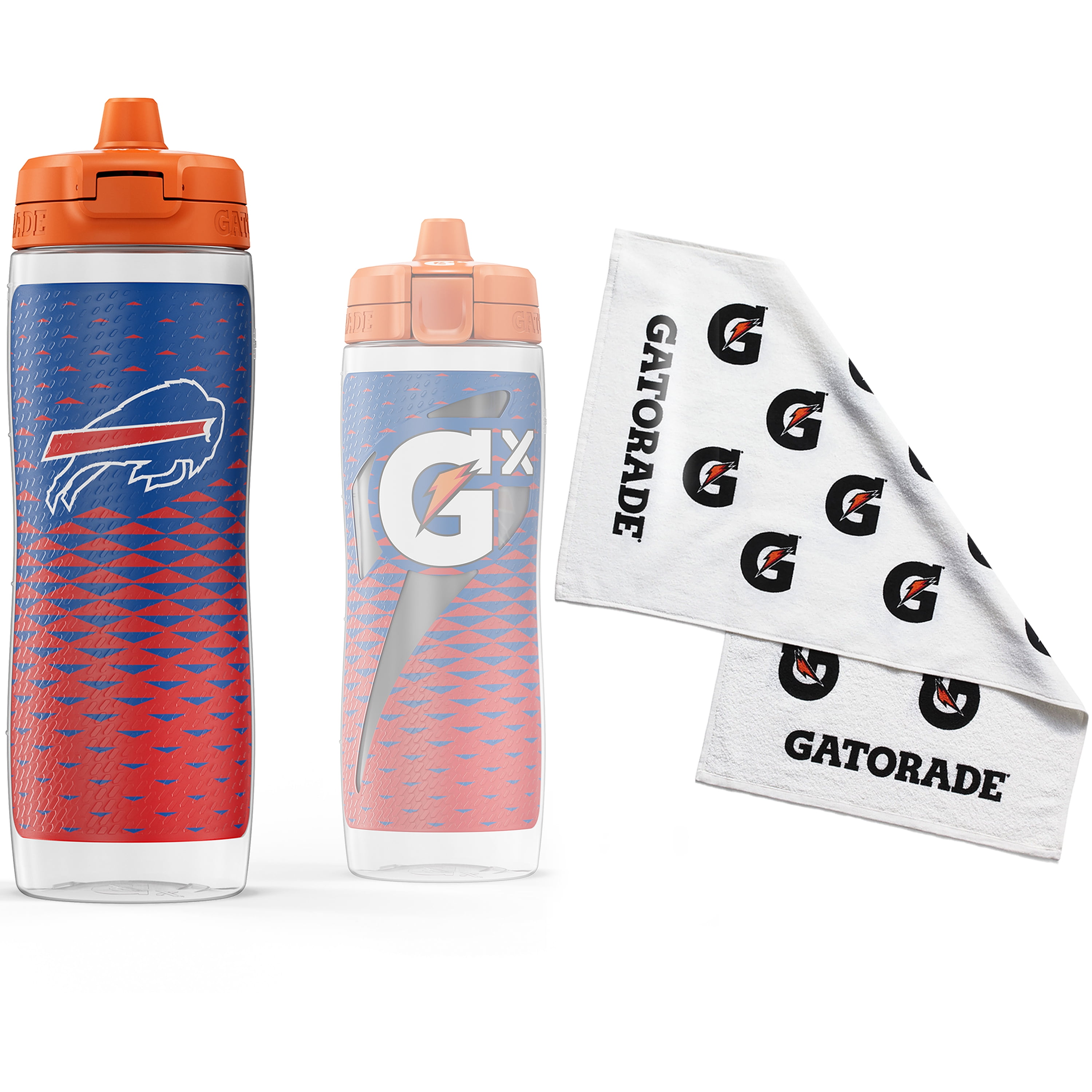 Gatorade Gx Buffalo Bills NFL 30 fl oz Water Bottle & Sports Towel Bundle