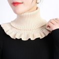 thumbnail image 5 of Stylish Hand-Knitted High Collar Detachable Dickey Collar for Women - Turtleneck Look!, 5 of 5