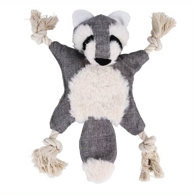 Durable Plush Pet Toys: Indestructible Dog Chew Toys with No Stuffing - Squeaky Fox and Squirrel!