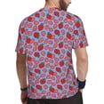 thumbnail image 2 of Rocae Strawberries for Men's Mesh Quick-Dry Short Sleeve Workout T-Shirt,Mens Crew Neck Tee Lightweight Soft Classic T Shirts Large, 2 of 9