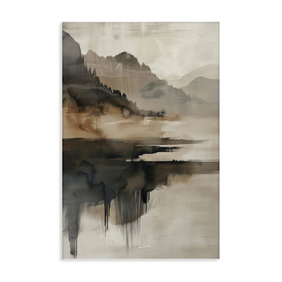 Stupell Industries Modern Layered Opaque Mountain Reflection Canvas Art, 16 x 24, by Creative Studio