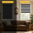 thumbnail image 3 of Cordless Zebra Blinds Dual Layer Roller Blinds (W x H ) -Stop Roller Blinds for Doors Light Filtering Sheer Shades for Home Light Control for Day and Night, 3 of 7