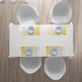 thumbnail image 3 of Ambesonne Yellow and White Place Mats Set of 4, Fractal Mosaic, Standard Size, Yellow White, 3 of 3