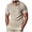 Khaki, variant on Afdoent Mens Polo Shirts Male Fashion Summer Corduroy Half Zip Lapel Short Sleeve Comfortable