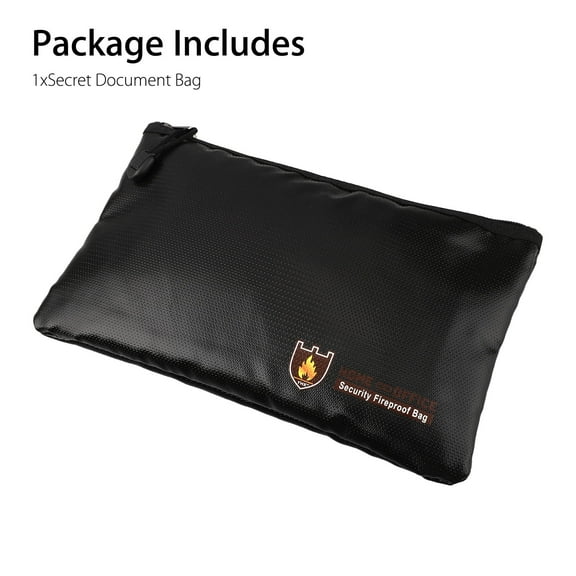 Fireproof Document and Money Bags,10.6" x 6.7" Waterproof Cash Envelope Holder for Jewelry,File,iPad,Passport