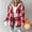 #2 Red, variant on Byworldtasic Jackets for Women Womens Hood Casual Loose Button Down Buffalo Plaid Flannel Shirts Fall Winter Shacket Coats with Pockets