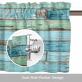 thumbnail image 6 of Retro Valance Curtain for Windows Farmhouse Rustic Cottagecore Nature Vintage Wood Grain Rod Pocket Curtain Valances Short Window Treatments Panels for Kitchen Bathroom Laundry Basement 60 x 18 Inch, 6 of 9