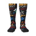 thumbnail image 1 of Xecao Basketball Pattern Adult Stockings with Color-Block Design and 3D Print, Breathable Comfortable Hosiery for Daily Wear and Sports, 1 of 6