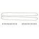 thumbnail image 1 of Cadena de repuesto de metal de 1 m con 20 hebillas para lámpara de ventilador de techo (plateada), 1 of 7