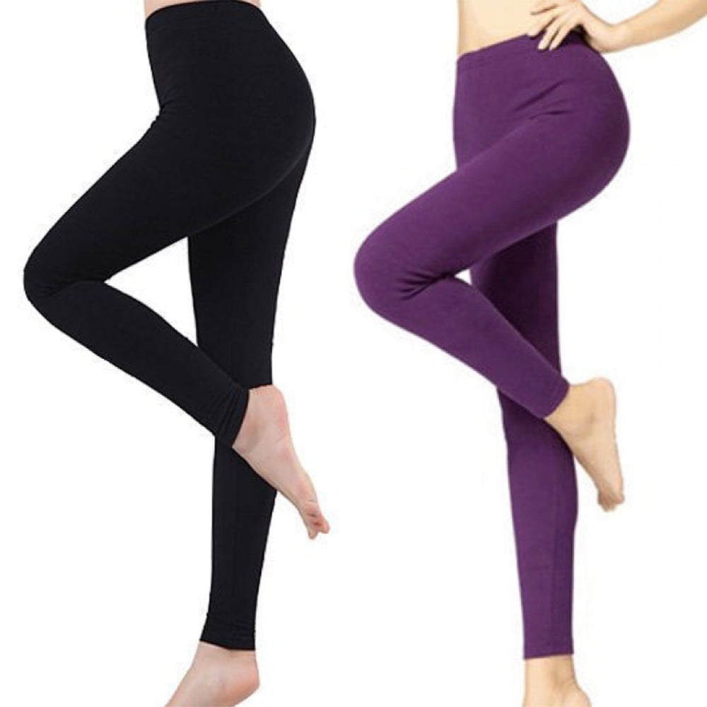 Purple fleece lined leggings hotsell