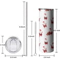 thumbnail image 5 of 20oz White Christmas Santa Pattern Skinny Tumblers Stainless Steel Tumbler with Lid and Straw,Vacuum Insulated Double Wall Travel Tumbler Cups with Cleaning Brush for Coffee,Tea, 5 of 6