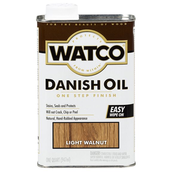 24-Pack of 1 qt Rust-Oleum 65541 Light Walnut Watco Danish Oil Finish