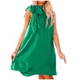thumbnail image 2 of Camisole Sans Manches à Ourlet Patchwork Superposé pour Femmes, Robe Unie, Camisole Sans Manches avec Ourlet Patchwork Superposé, Look Décontracté Intelligent100 % Polyester, Vert, 2 of 9