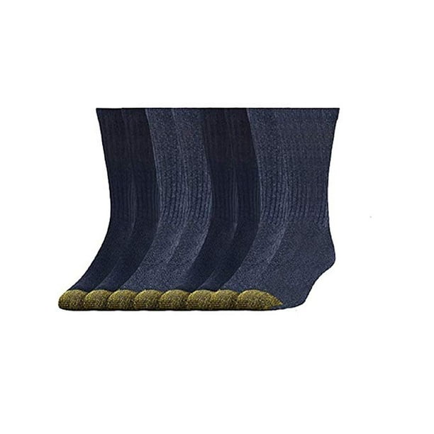 GOLDTOE Gold Toe Men's Dress Crew Sock Kensington Cotton 4 Pk Navy/Ht