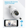 thumbnail image 6 of Light Bulb Security Camera Wireless Outdoor, 2.4GHz Light Socket Security Camera, 360° Indoor WiFi Home Lightbulb Surveillance Camera Motion Detection, Color Night Vision, Two Way Talk, 6 of 7