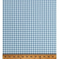 Cotton Plaid Independence Day 4th of July Patterned Red, White, & Bang Cream Cotton Fabric Print by the Yard (C11529-CREAM)