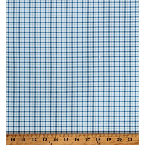 Cotton Plaid Independence Day 4th of July Patterned Red, White, & Bang Cream Cotton Fabric Print by the Yard (C11529-CREAM)