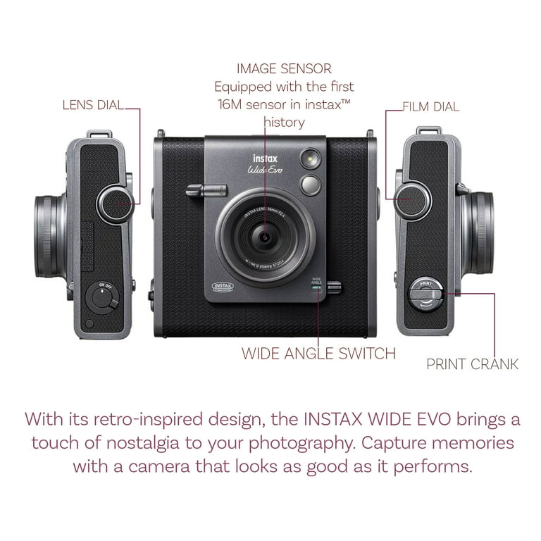 Fujifilm Instax Wide Evo Hybrid Instant Film Camera (16840957