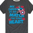 thumbnail image 3 of Marvel Captain America - My Shield Valentine - Toddler and Youth Short Sleeve Graphic T-shirt, 3 of 5